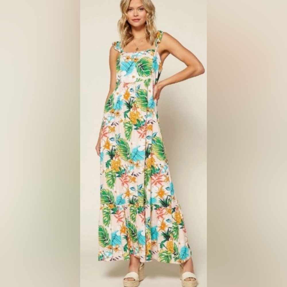 Skies are Blue Floral Maxi Dress
